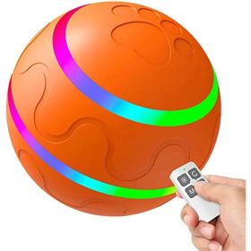 Rolling Ball for Dogs; Pet Dog Mental Stimulation Toys | Made of Natural Rubber; Active Rolling Ball for Dog Puppies and Cats; Happy; Intelligent (colour: orange)